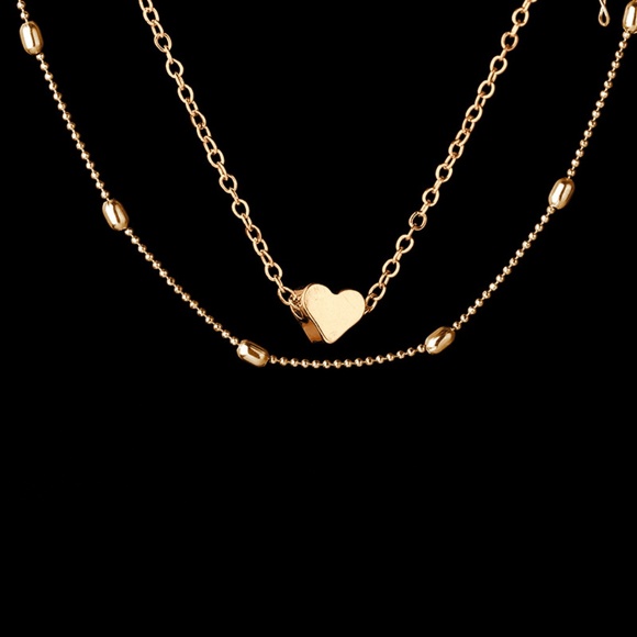 Gold Heart Choker *Host Pick * - Picture 2 of 5